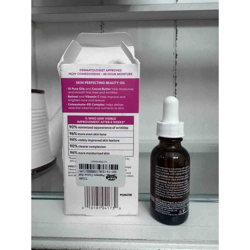 Palmers Cocoa Butter Formula Skin Therapy‎ Face Oil with Retinol Vitamin C 1oz